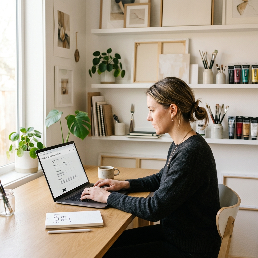 Création du compte artiste sur Galerie Online